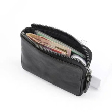 DEQI Fashion PU Wallet Leather Coin Purse Travel Wallet Men Card Organizer